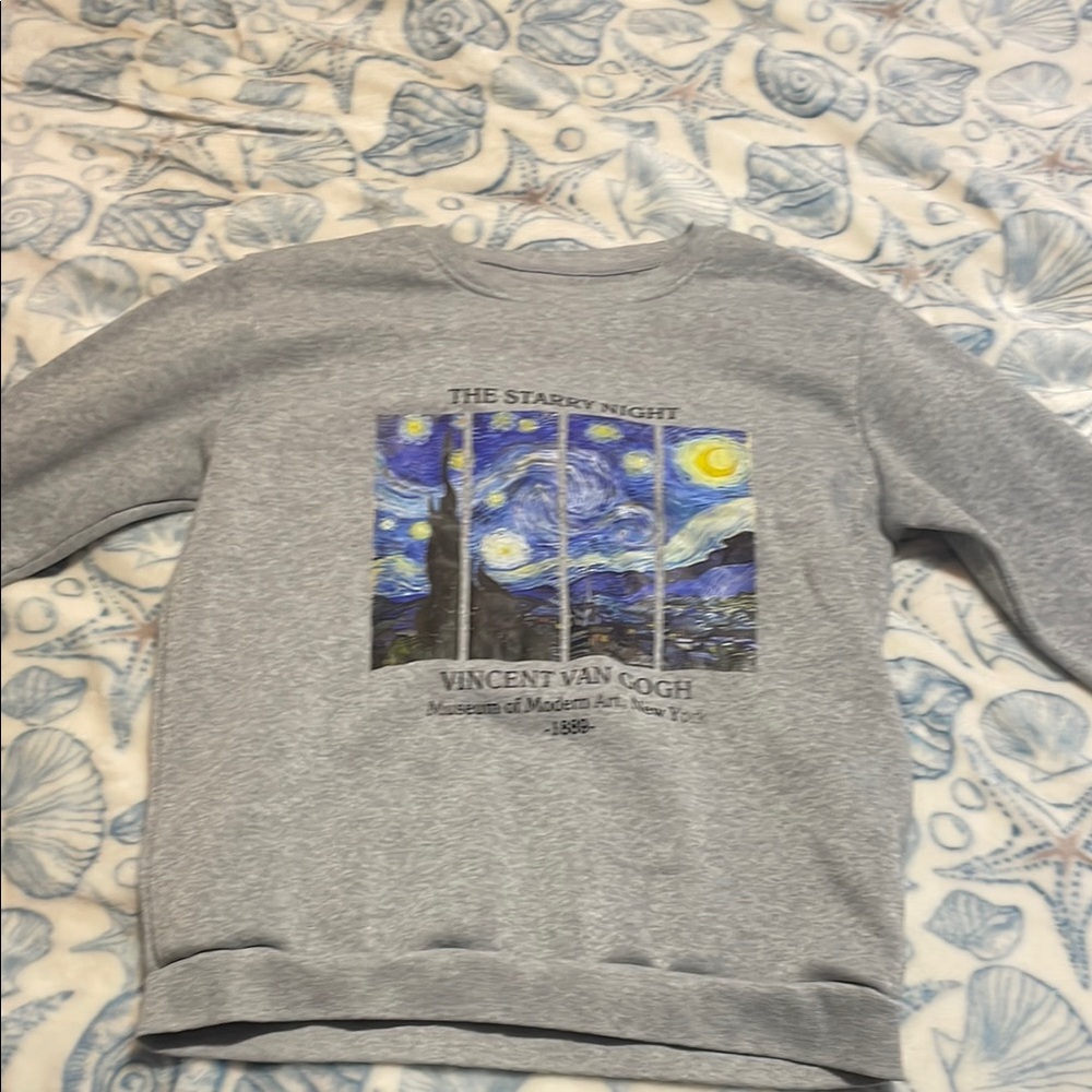 SHEIN Gray Starry Night Sweater